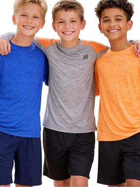 Set of 3 Boys Russell Athletic Dri Power 360 Long Sleeve Shirts Size L 10-12